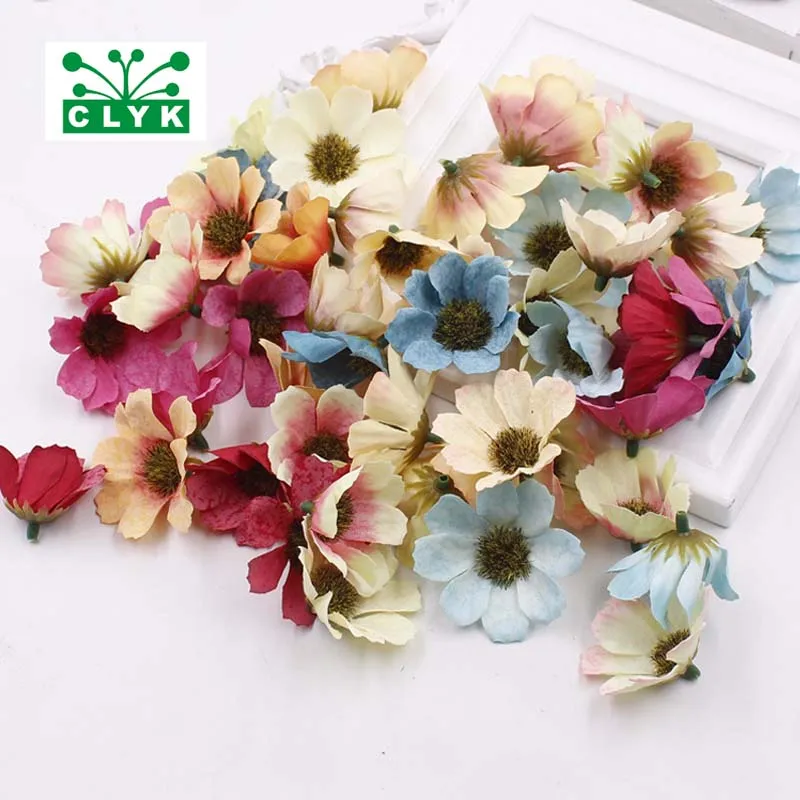 

5pcs/bag 4.5cm Daisy Artificial Flower For Wedding Party Home Decoration Daisy Mariage Flores Cloth DIY Craft Flowers