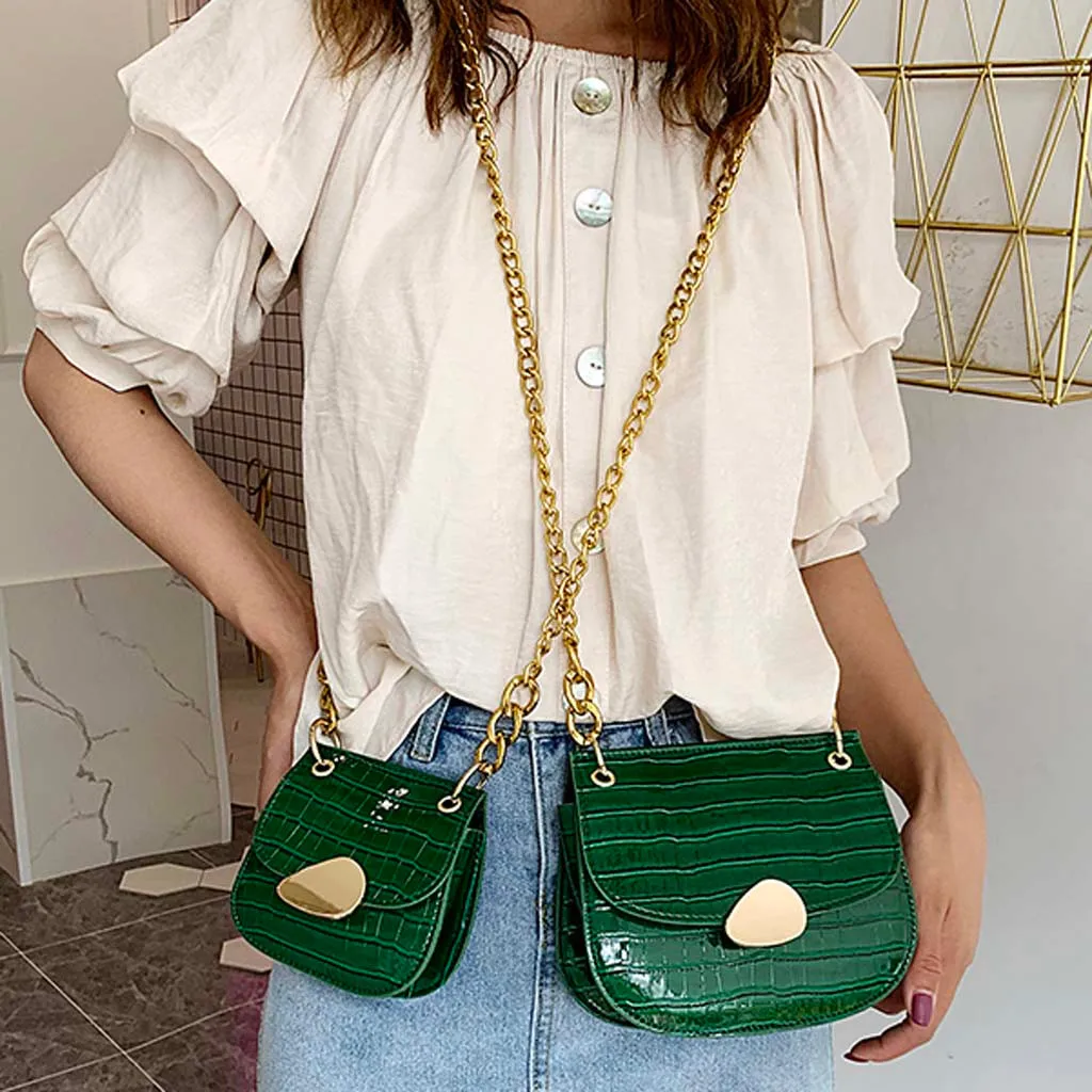 

leather designer bags famous brand women bags 2019 leatherFashion Stone Shoulder Bag Chain Diagonal Bag Solid Color Handbag #15