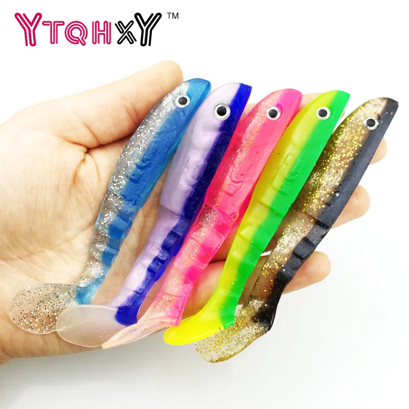 YTQHXY 3pcs/lot 9.2cm/8.9g Fish type Soft Fishing Lure 3D Eyes Soft