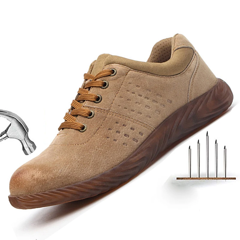 

Men Work Safety Shoes Steel Toe Shoes Anti-smashing Work Safety Boot Puncture Proof Boot Indestructible Shoes Outdoor Work Shoes