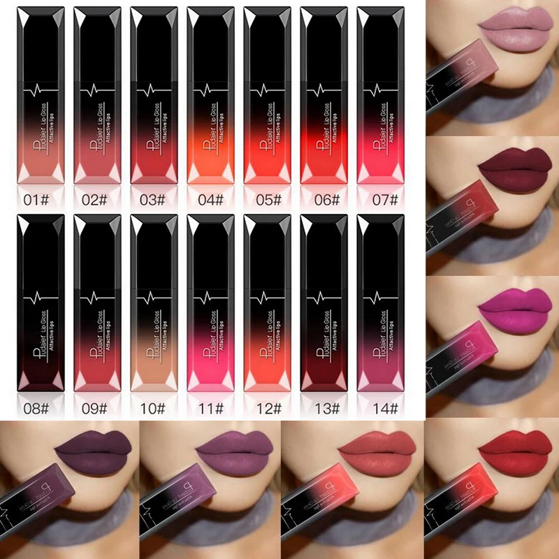 

Pudaier Brand Matte Lip Gloss Lip Tint Lipgloss Makeup Sexy Batom Lasting 24 Hours Moisturizer Matte Liquid Lipstick Cosmetic