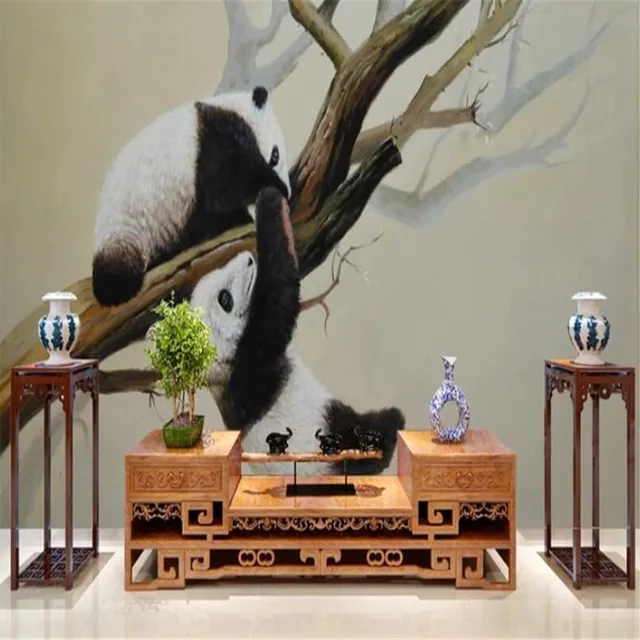 Custom 3D Phto Wallpaper Oil Painting Animal Mural Living Room Sofa