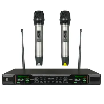 

Bolymic True Diversity Wireless Microphone Karaoke UHF Dual Channel KTV microphone For Church Mic Set