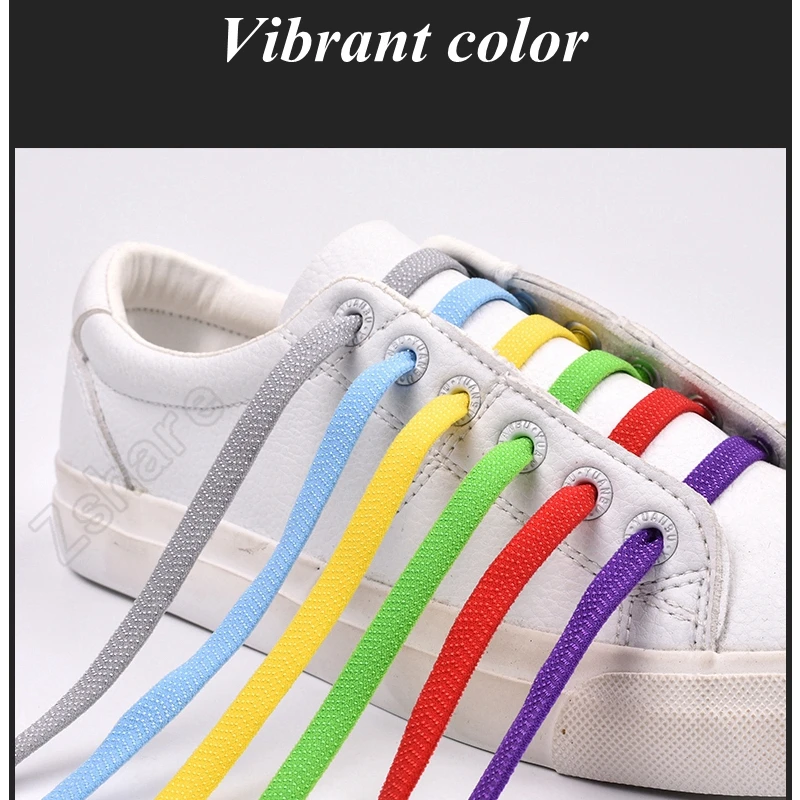 New 1 Second Quick Elastic Shoelaces Flat Shoe laces No Tie Cross Buckle Lock Shoelace Kids Adult Leisure Sneakers Lazy laces