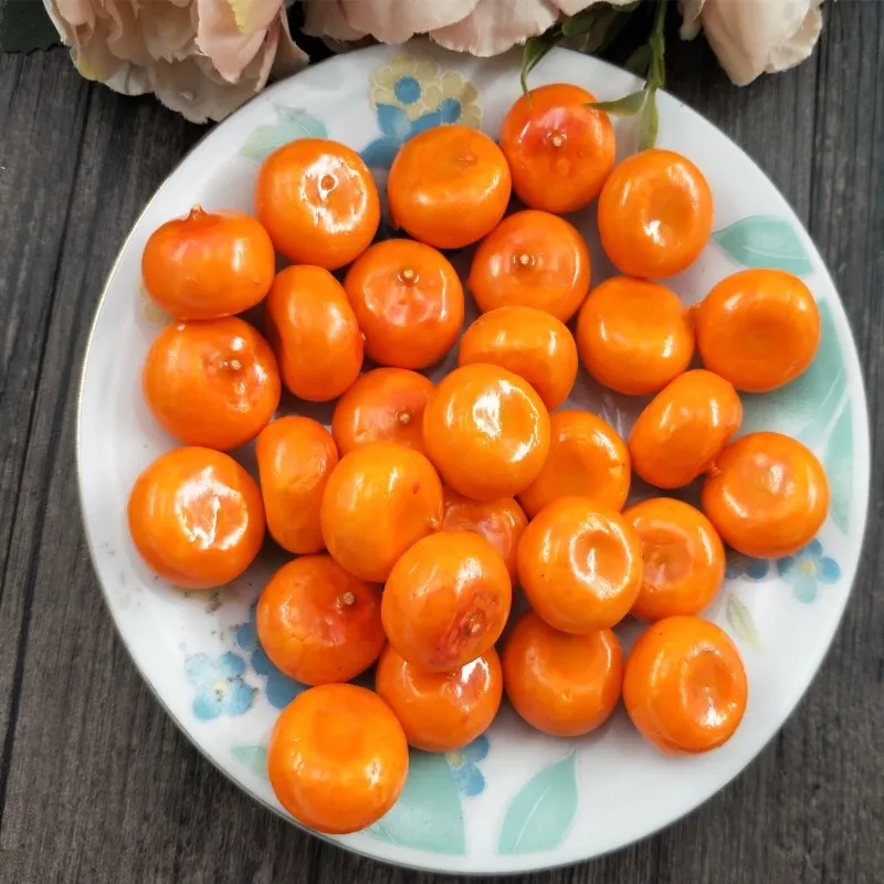 

10 pcs / lot simulation model of mini fruit decorative vegetables artificial fruit compote Simulation orange About 2.5 cm