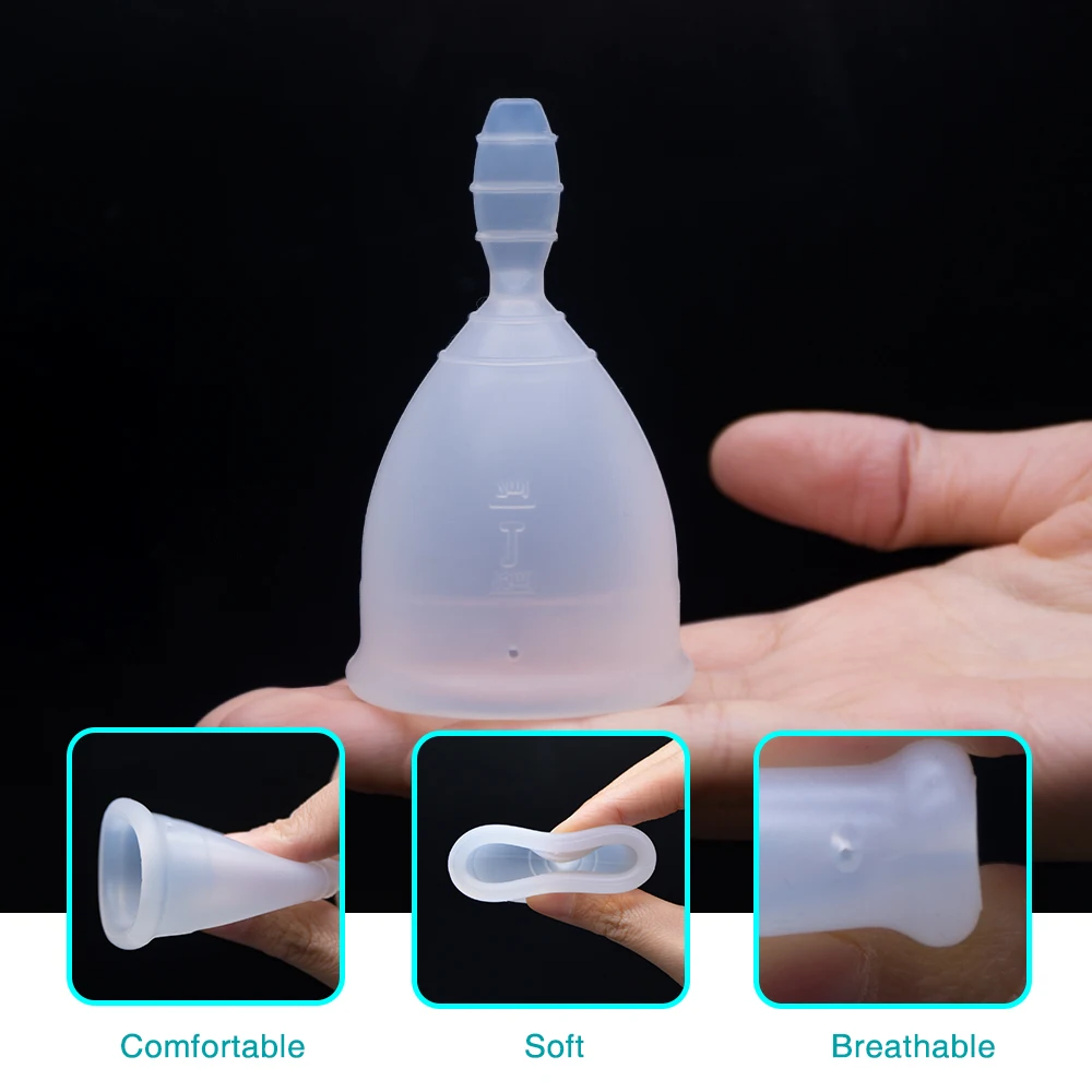 2 шт Женская менструальная чашка для женщин уход при менструации женской гигиены силиконовая менструальная чашка вагинальная чашка D1370