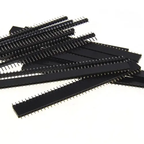 20pcs 10 pairs 40 Pin 1x40 Single Row Male and Female 2.54 Breakable Pin Header Connector Strip for Arduino Black 10 pair 40 pin 2 54mm male female sil socket row strip pcb connector