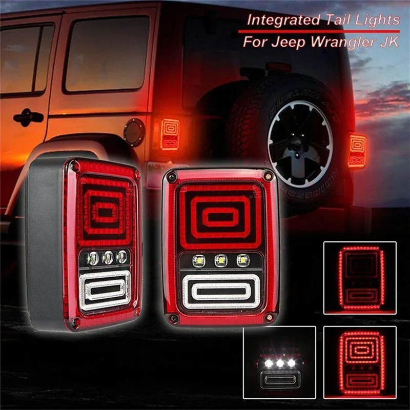 

LED Car Right Turn Signal Tail Light Rear Reversing Brake Light Day Running Lamp For European Version 2007-2016 Jeep Wrangler JK
