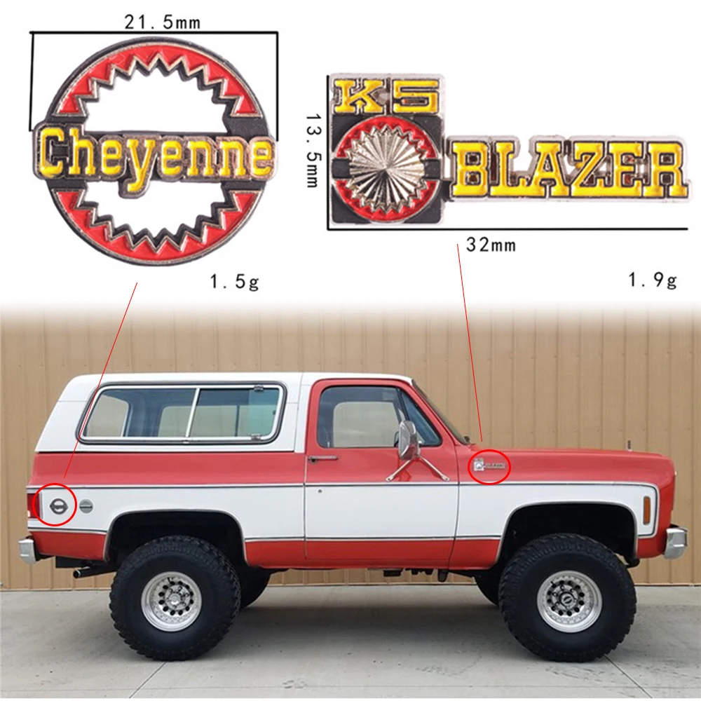 

3D Metal Decal Sticker Plate For Traxxas Trx-4 T4 Chevrolet K5 Blazer Cheyenne AFTERMARKET For TRX4 RC4WD D90 D110 RC Car Parts