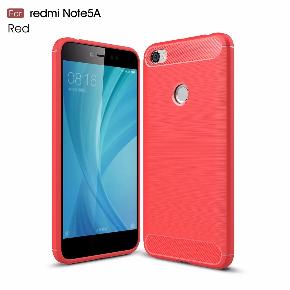 Чехлы для Redmi Note5A standard/Prime, 50 шт./партия, прочный защитный чехол из углеродного волокна из ТПУ Для Xiaomi 5x
