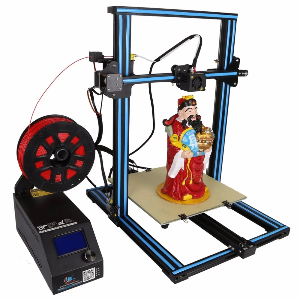 DIY 3D Printer Kit 300*300*400mm Printing Size With Dual Z-Rod Lead Motor Filament Detector High Precision