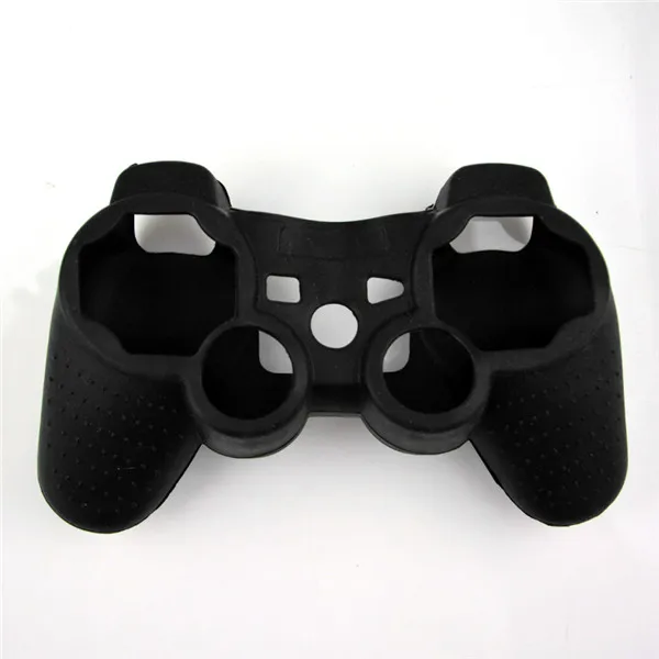 Силиконовый чехол для sony Playstation 3, защитный чехол для PS3, гелевый резиновый джойстик для PS3 - Цвет: Черный