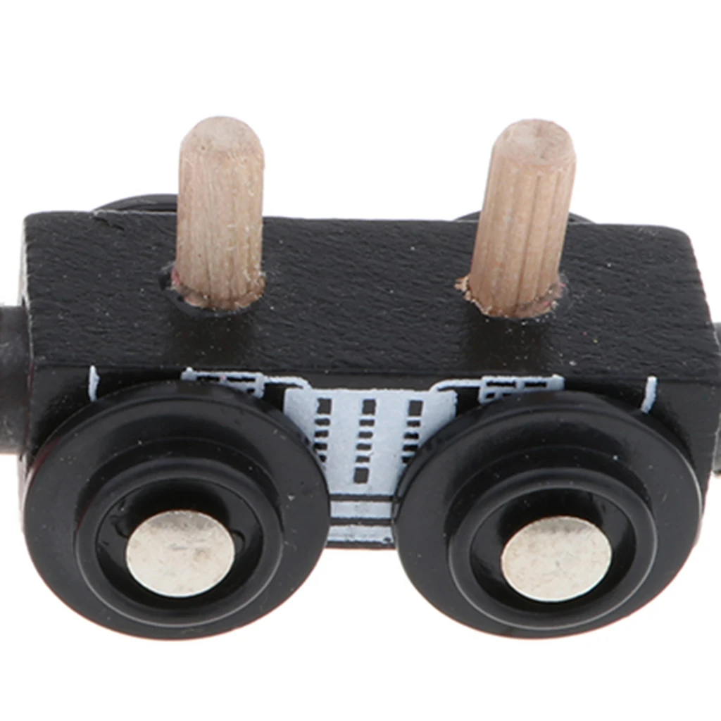 Wooden Magnetic Train for Toy Trains Railway Building Accessories Compatible All Major Brands - Ice Cream Carriage