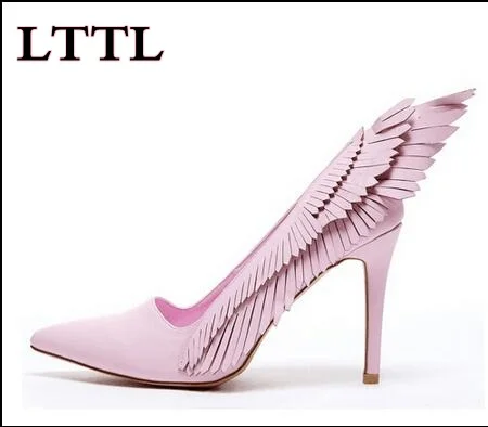 high heels with wings