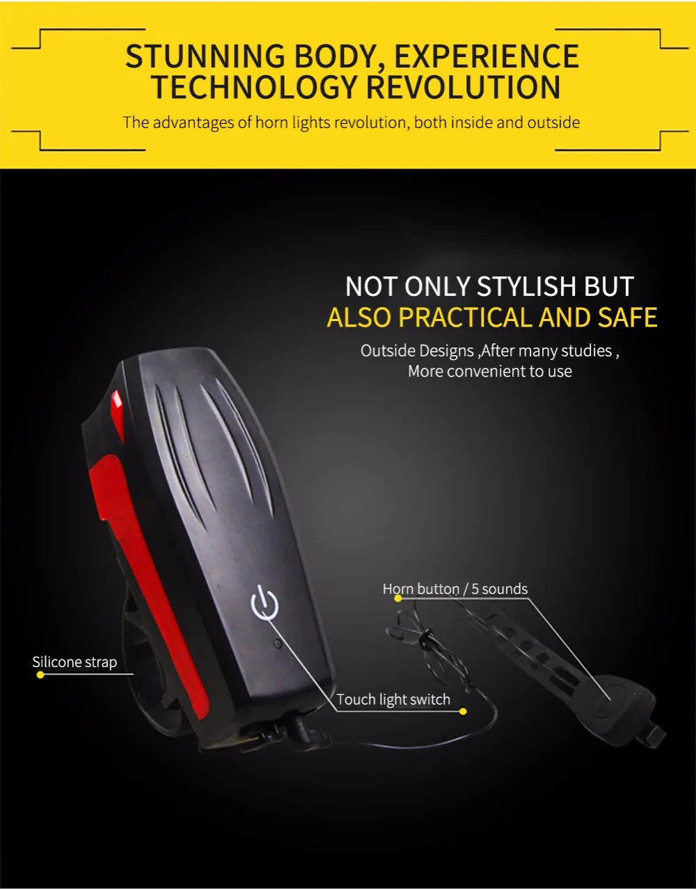 Top WEST BIKING Bicycle Front Light USB Lamp Bike 2000mAh 5 Modes Light For Bicycle Headlight Led Rechargeable With 130 db Speaker 5