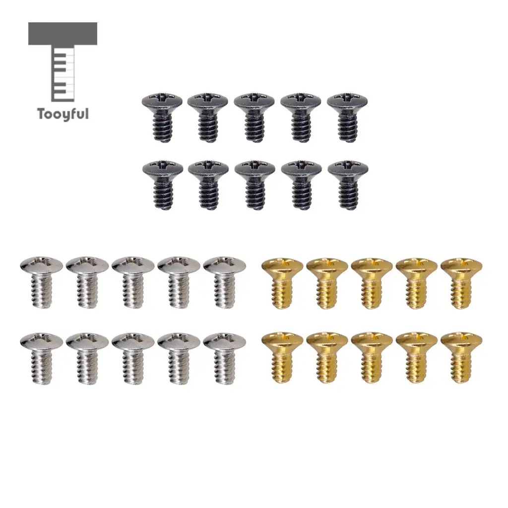 Tooyful 10PCS 5 Way 3 Way Guitar Switch Fixed Screws Nuts Guitar Replacement Black