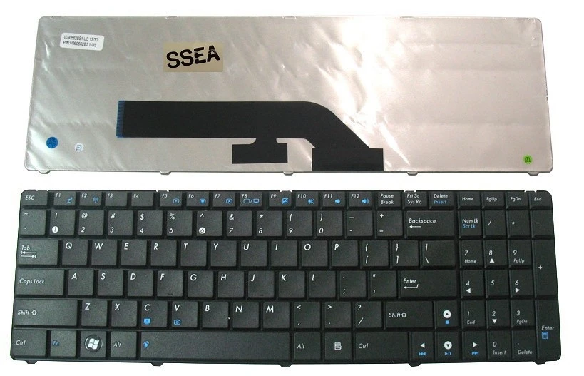 Russian Keyboard foRAsus K50AB K50AD K50AF K50C K51AC K51AE K61IC K70AB K70AC K70IC K70J RU Black with Frame 