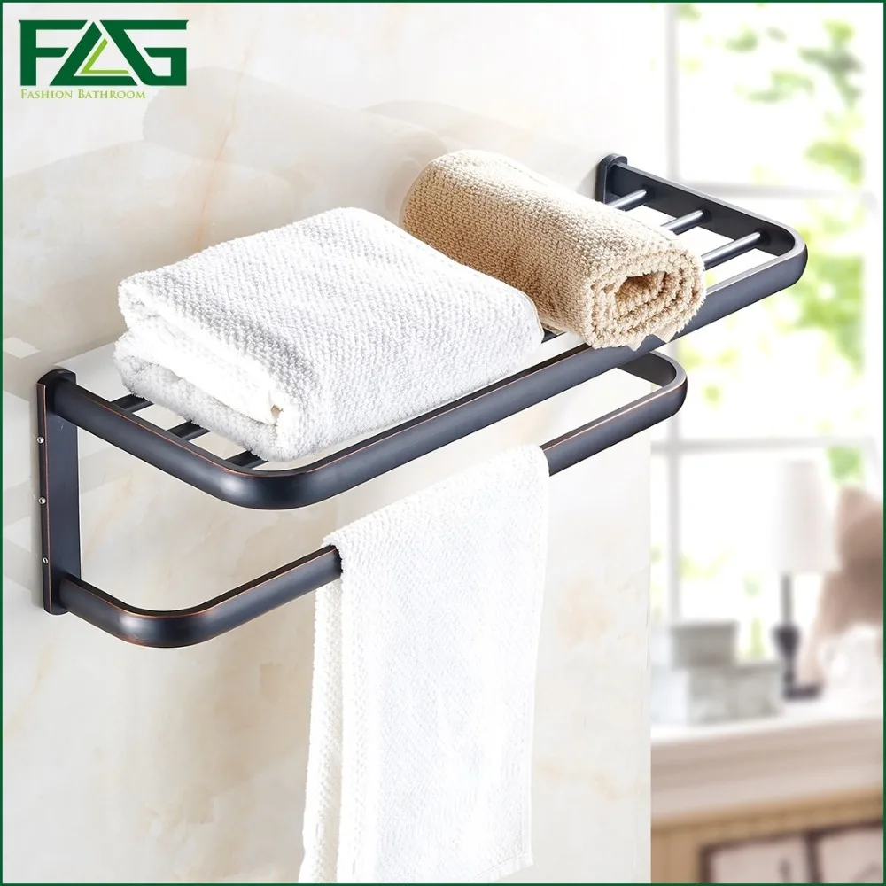 FLG Khăn Mới Đến Giá Sang Trọng Phụ Kiện Phòng Tắm Dầu Cọ Xát Đồ Đồng Brass Bath Kệ Khăn Khăn Thanh Bath Phần Cứng 81309