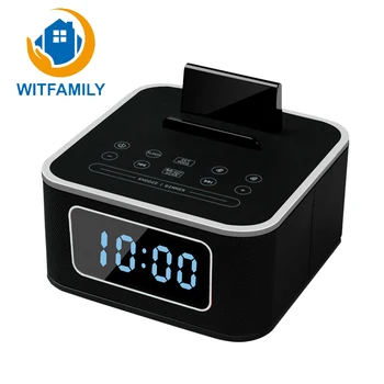 

Fashion Wireless Bluetooth Speakers Hotel Bedside Alarm Clock Mobile Phone USB Charging Base FM Audio Support Hands-free Call