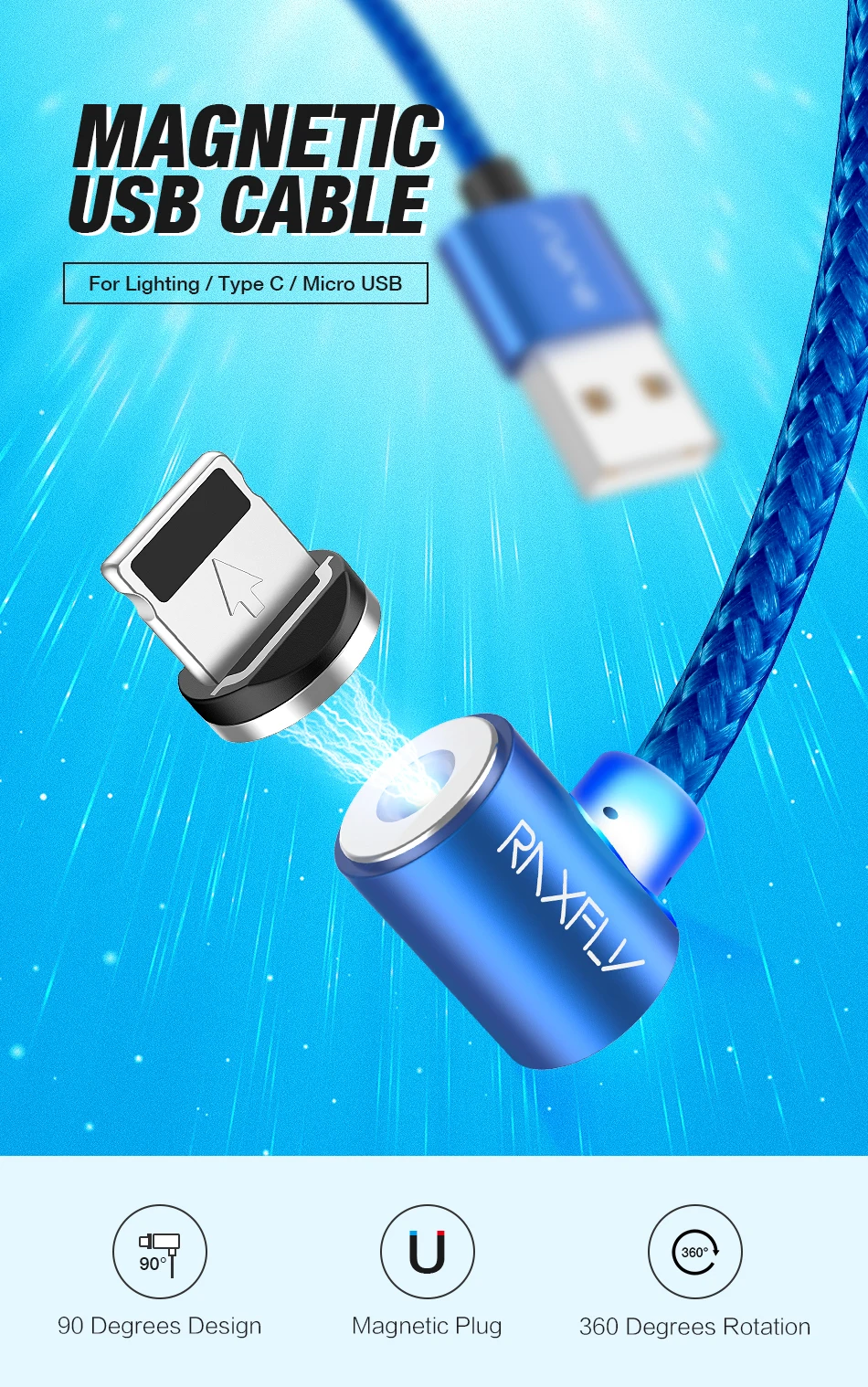 RAXFLY магнитный кабель Магнитный зарядный кабель магнитная зарядка USB для Huawei P20 P10 магнит зарядный кабель для iPhone X кабеля Micro USB типа C шнур для Xiaomi