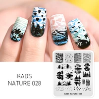 1pc Nail Art Stamping Template Ink Landscape Scenery Plate for Stamping Manicure Stencils for Overprint Designs Nail DIY Plate 1