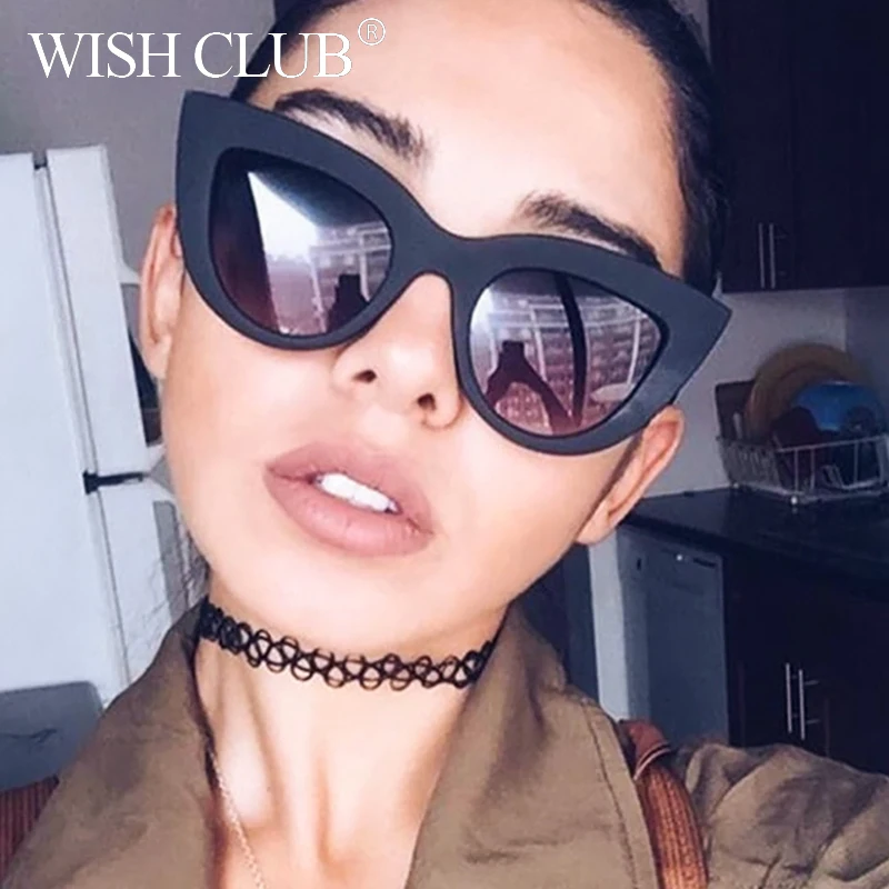 WISH CLUB, Ретро стиль, кошачий глаз, солнцезащитные очки для женщин, Ретро стиль, квадратные, солнцезащитные очки, сексуальные, круглые, солнцезащитные очки для девушек, большие, gafas oculos de sol