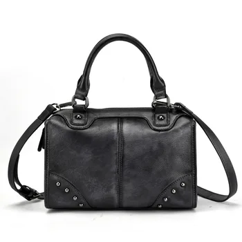 

woman design handbags genuine leather bag female shoulder crossbody bags high quality leather totes women messenger bag rivet