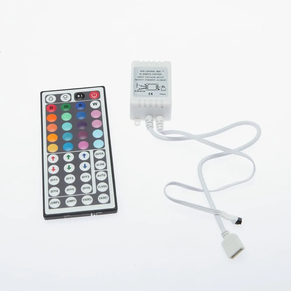 

LED Strings Lights Mini IR Remote Controller 44 Keys DC12V MAX 6A for RGB LED Strip Light RGB LED Tape