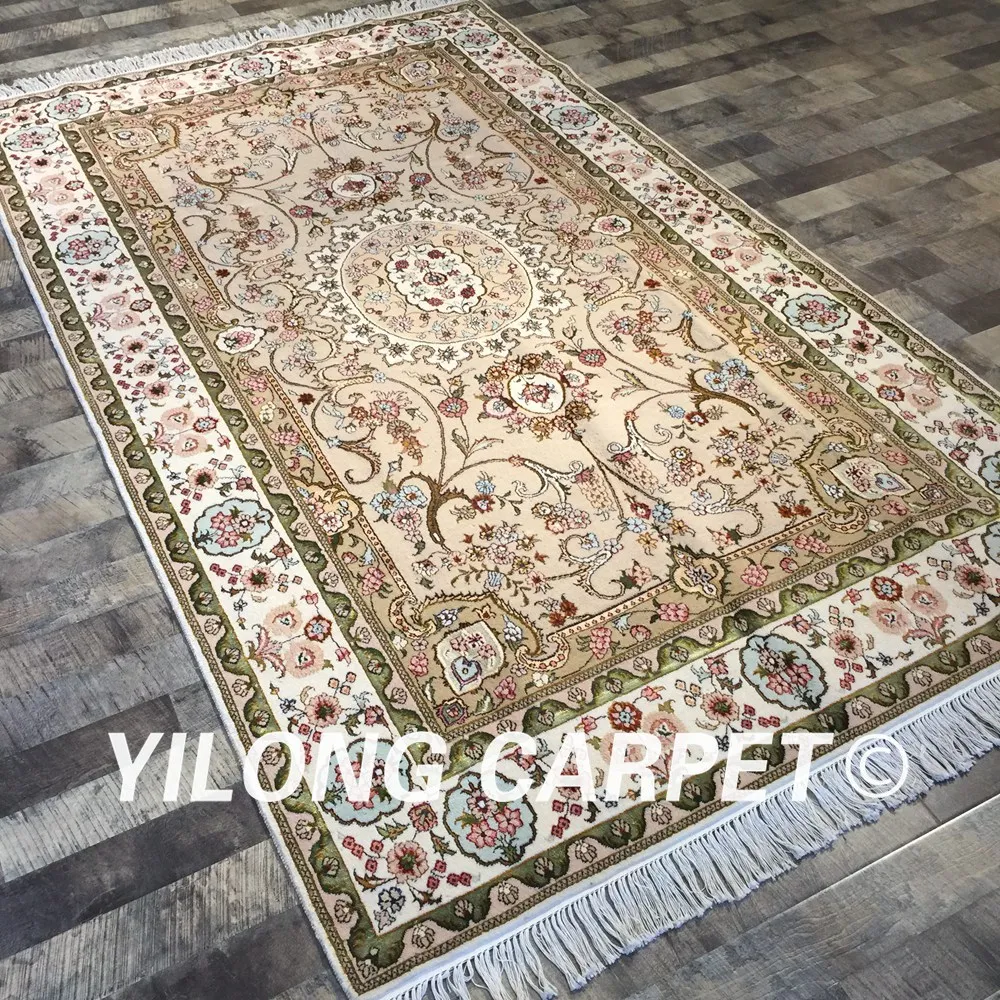 Yilong 5'x8 персидские Ковры цветок Дизайн шелк шерсть (wy2031s5x8)|rug design|rugged ruggedhand knotted rug