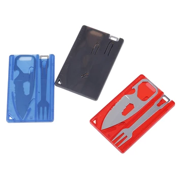 

1set Outdoor Portable Travel Survival Camping Tactical Knife Fork Sets Cutlery Multifunctional Card Bottle Opener Tool