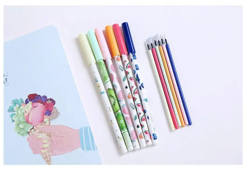 Coloffice Creative Stationery gel pen set with Bookmark Neutral pen Student Korea Small Cute Multifunction 0.5mm Black pen gifts