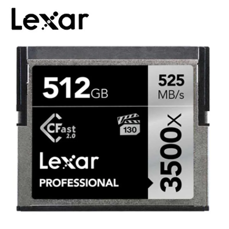 Оригинальная карточка Lexar Cfast 2,0 3500X525 M/s 64G 128G 128G 256G 512G Профессиональная фотография 4K камера видео карта памяти