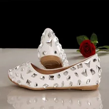 Crystals Beaded lady formal shoes Flat Heels Beaded Bridal Evening Prom Party Dancing Shoes Wedding Dress Shoes Bridesmaid Shoes