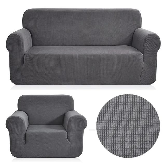 Polar Fleece Fabric Universal Sofa Cover Stretch Pattern Checked Polar Fleece Fabric Universal Sofa Cover Stretch Pattern Checked Sofacovers Washable Removable Couch Covers Slipcovers Loveseat