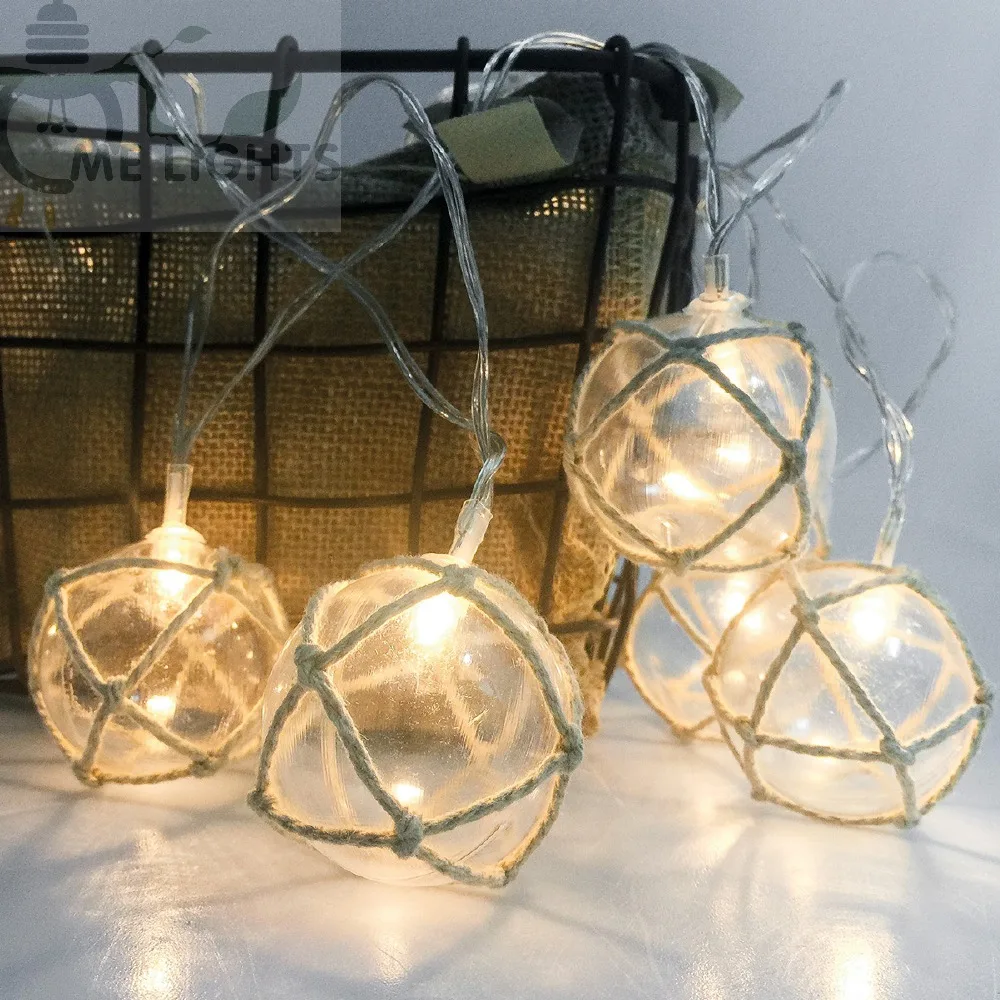 

20 pcs Rope Clear Globe Fairy String Lights Battery Operate Garlands for Christmas Holiday Wedding Indoor Decoration