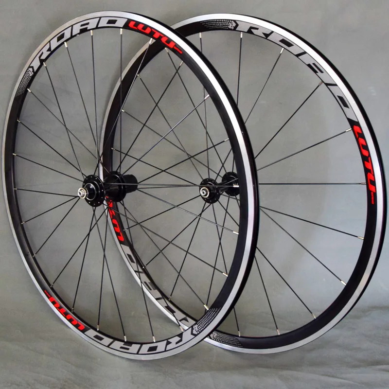 Top LUTU Road bike V Brake Wheels 700c Elite Aluminum Alloy Bicycle wheelset Front 20H Rear 24H Road Wheel 1