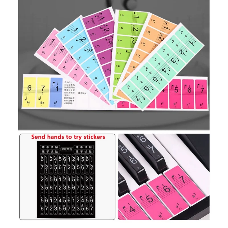 54 клавиши наклейки Наклейка в музыкальном стиле Этикетка Примечание 88 клавиши, фортепианная клавиатура звук Имя Наклейки пианино клавиатура 61 клавиши, электронная клавиатура