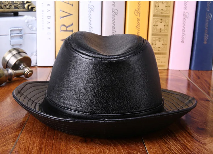 Мужская шляпа из овечьей кожи, модная мужская шапка из натуральной кожи, модная ковбойская шляпа с широкими полями, 3 цвета, B-7242