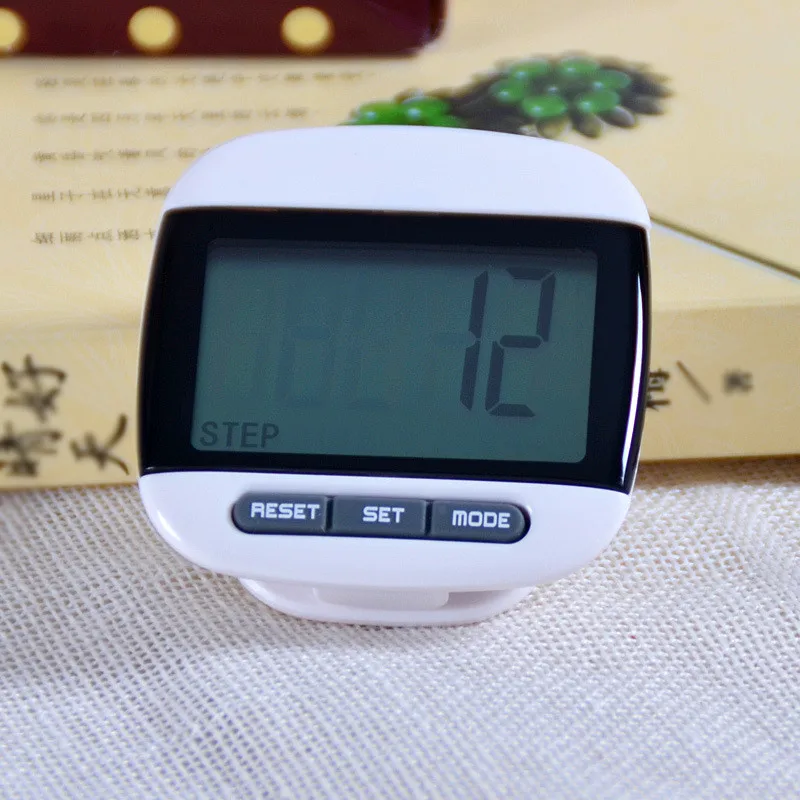 1 pcs White Mini LCD Pedometer Calorie Walking Distance font b Calculation b font Digital Counter