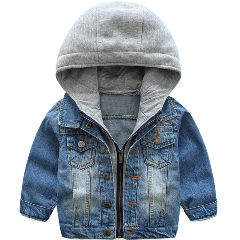 Джинсовая куртка для маленьких мальчиков коллекция года, осенне-зимние куртки для мальчиков, пальто Детская верхняя одежда, пальто для мальчиков, одежда детская куртка для детей возрастом от 3 до 7 лет - Цвет: CAMEL