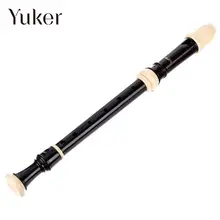 Yuker 8 отверстий сопрано Регистраторы кларнет профессиональный звук легко регулируемый Еда Класс АБС нетоксичный ловушка для ВЧ флейта черный