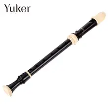 Yuker 8-Hole Soprano Recorder Clarinet professional Sound Easy Adjustable Food Grade ABS Non-toxic Eight Hole Treble Flute Black