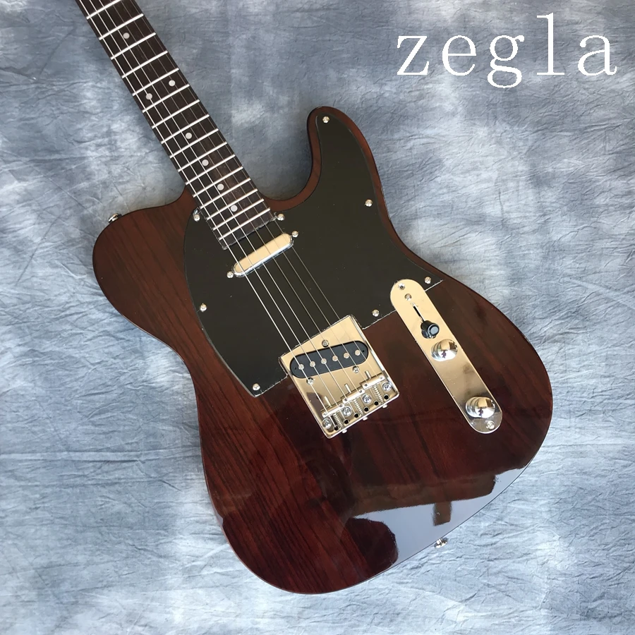 

High Quality Brown Electric Guitar with Alder Body,Black Pickguard,Chrome Hardware,Can be Customized,free sgipping