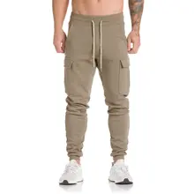 2019 Design Men Casual Sports Running Pants Men Personality Side Pockets Sweatpants Gym Jogging Pants Men men pockets decoration pants