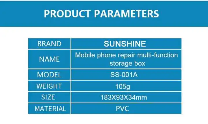 SUNSHINE SS-001A Мобильный телефон ЖК-экран материнская плата IC Запчасти Ремонт многофункциональный ящик для хранения