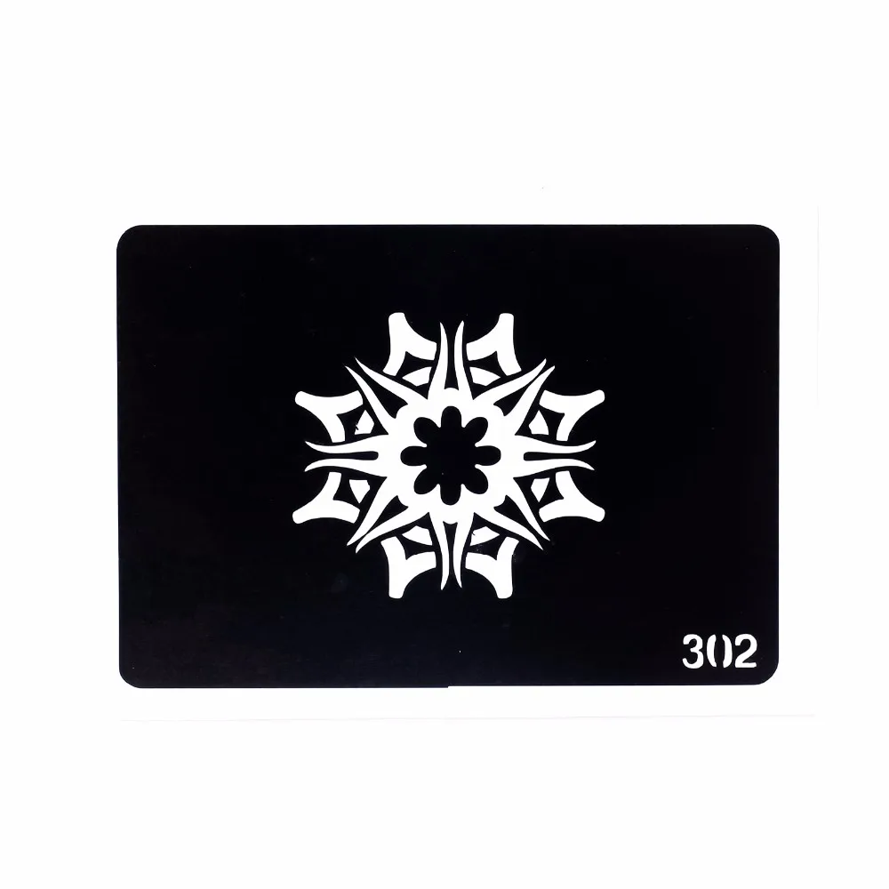 6 Pieces Hollow Small Henna Tattoo Stencil Abstract Pattern for Unisex DIY Body Art Paint Decor Indian Tattoo Template Number#05 (5)