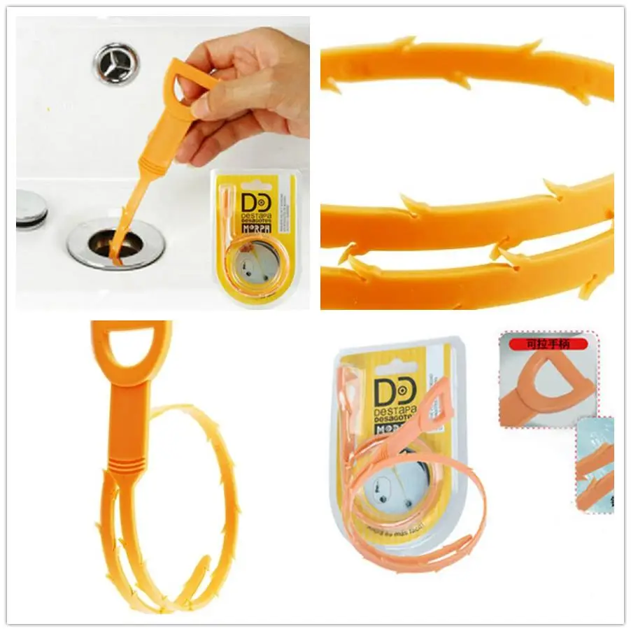 Plastic Drain Dredge Pipe Sewer Cleaner Hook Clean good helper
