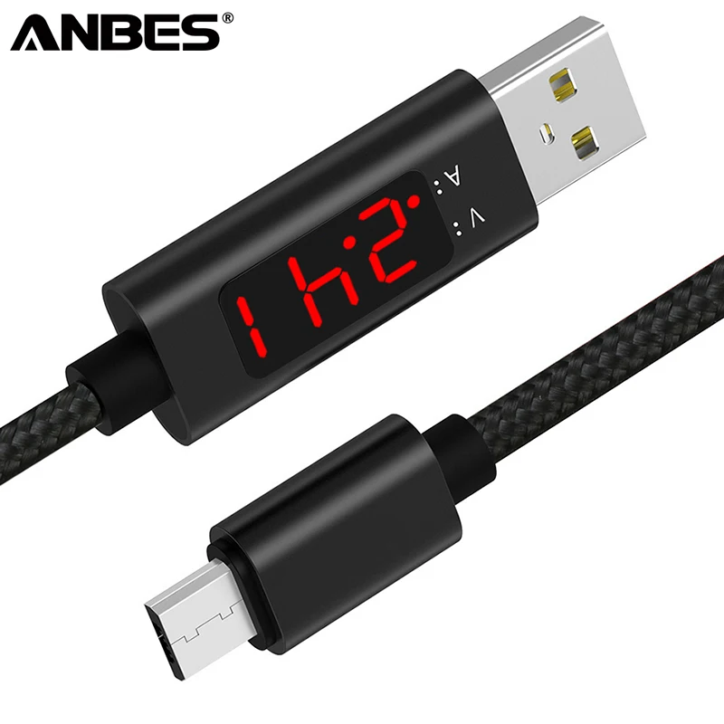 ANBES المصغّر USB كابل نوع C سريع تهمة الحالي عرض USB كابل بيانات لسامسونج Xiaomi هواوي الهاتف المحمول USB كابل شحن