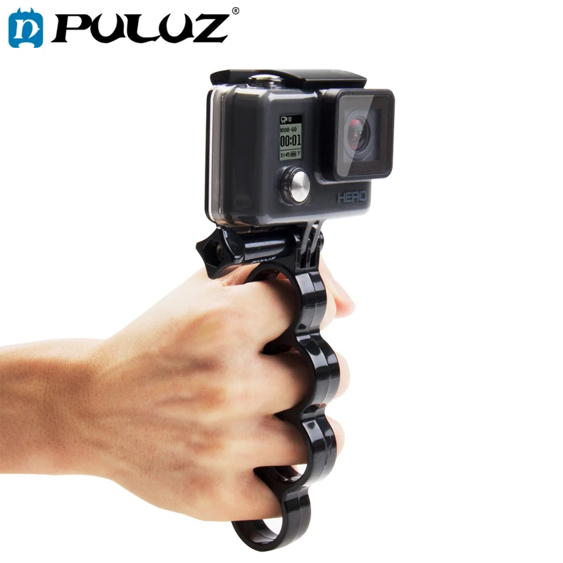 PULUZ ручное крепление для GoPro Hero6 пластиковые кастеты фотокольцо монопод штатив +