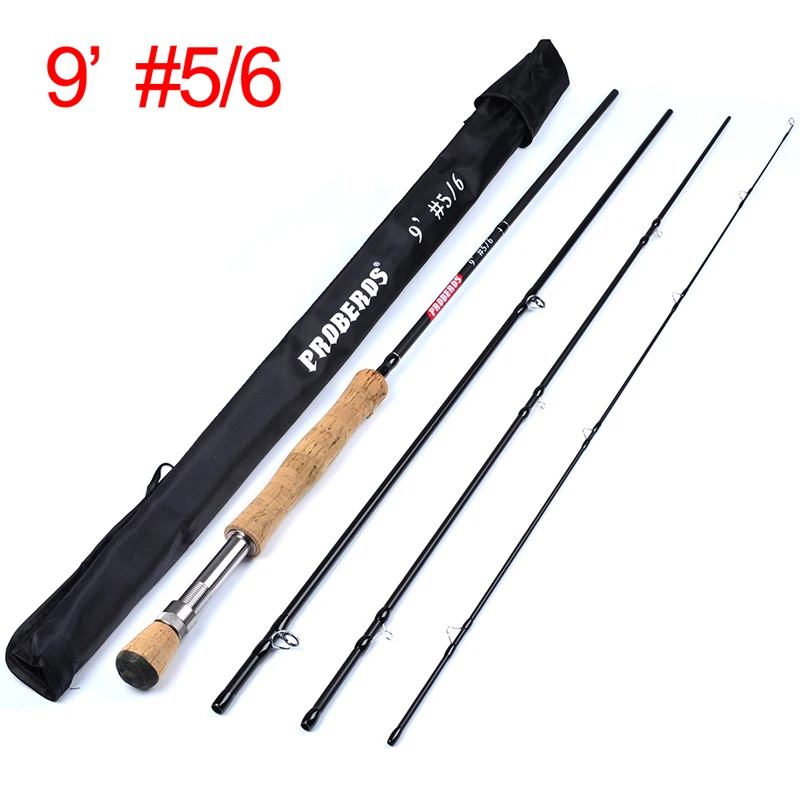 

1PC High Carbon Fly Fishing Rod 9FT 2.7M 4 Section Fishing Rod Line wt 3/4 5/6 7/8 Soft Cork Handle Fishing Tackle